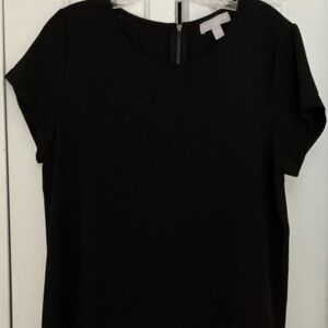 Chelsea28 women’s dress size L black shift cap sleeve